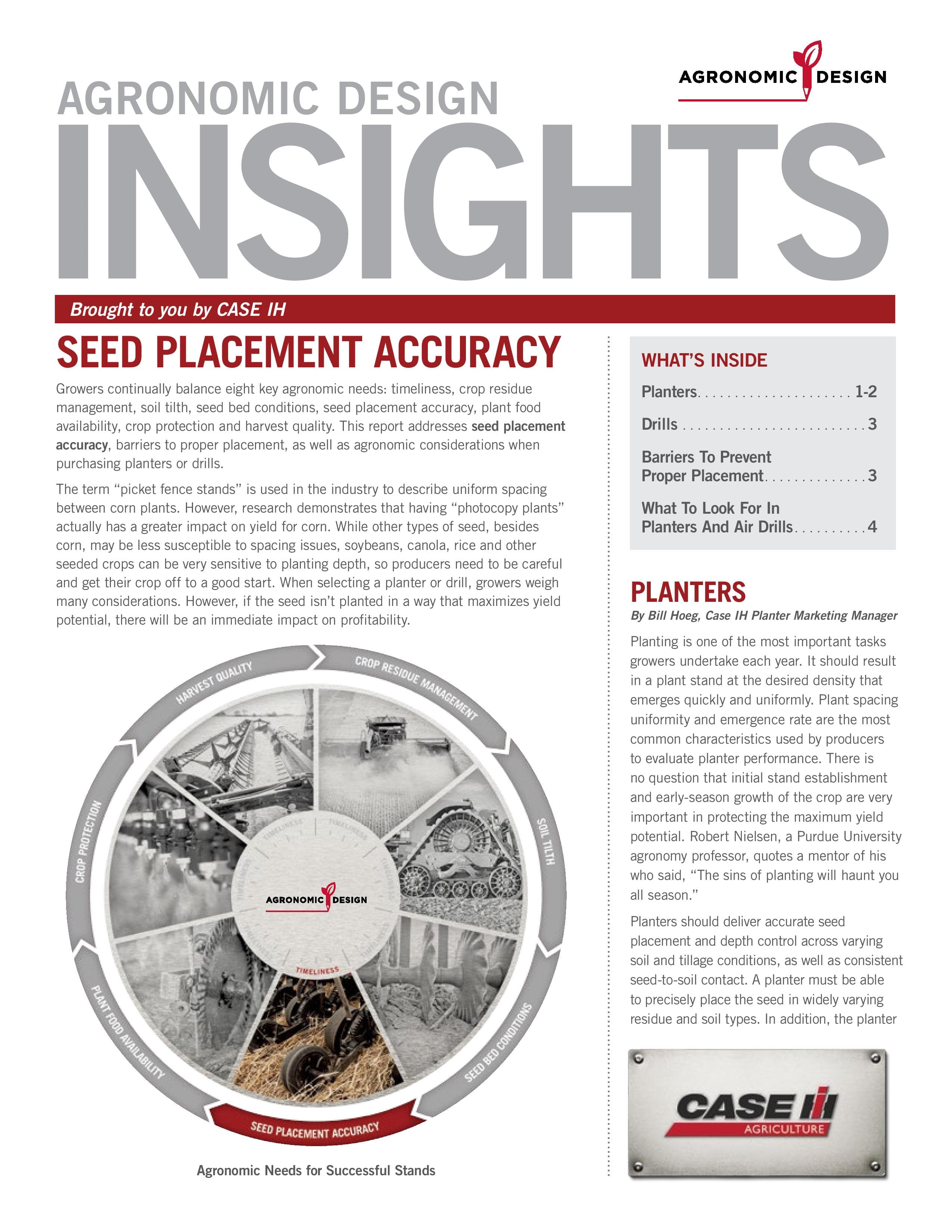 Agronomic Design Insights