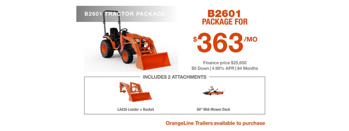 Special Offer on Kubota B2601