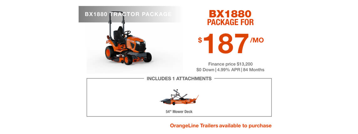Special Offer on Kubota BX1880