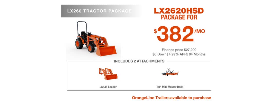 Special Offer on Kubota LX2620